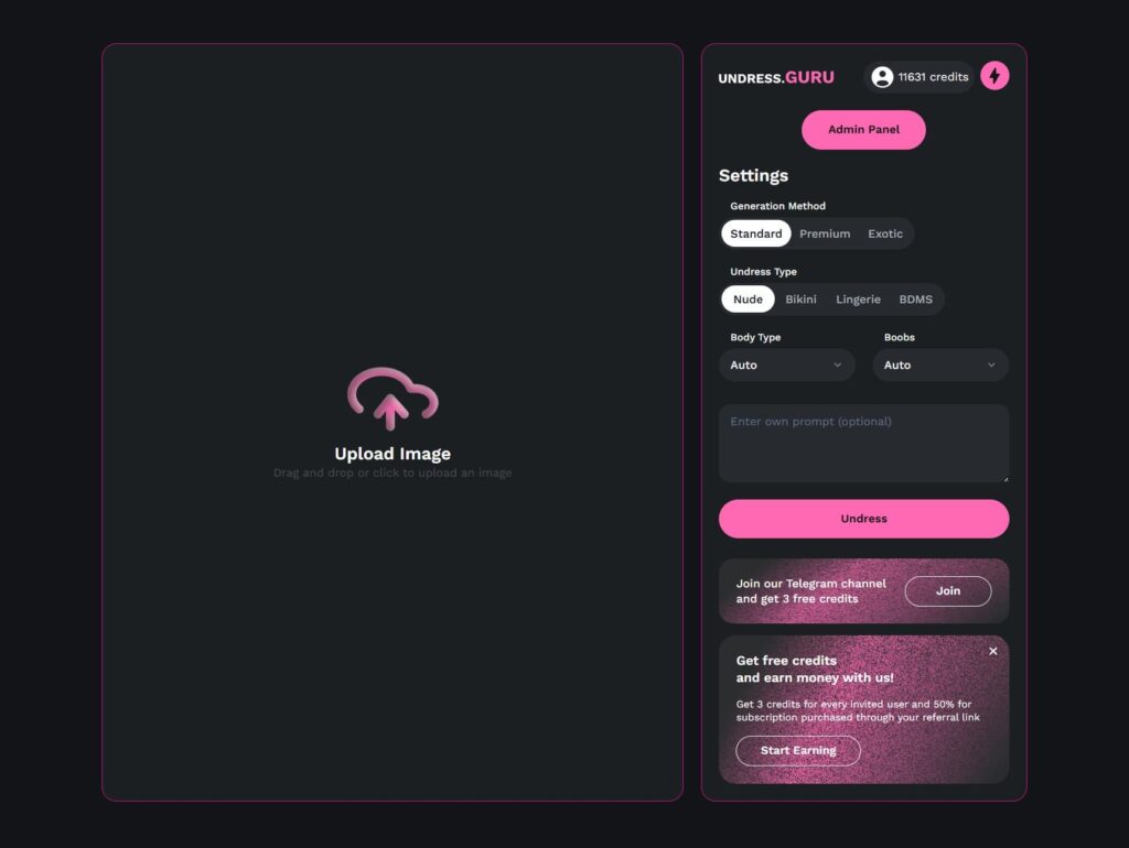 undressguru-dashboard
